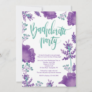 Invitation du Mauve Bachelorette Party