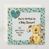 Invitation du meilleur Baby shower ami d'un garçon (Devant / Derrière)