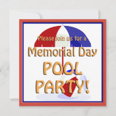 Invitation du Memorial Day Pool (Devant)