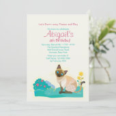 Invitation du Meow Party de chat (Debout devant)