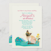 Invitation du Meow Party de chat (Devant / Derrière)