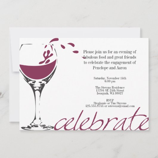 Invitation du Merlot Party (Devant)