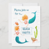 Invitation du Mermaids Beach Party (Devant)
