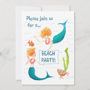 Invitation du Mermaids Beach Party
