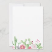 Invitation du Mexique de cactus d'anniversaire de (Dos)