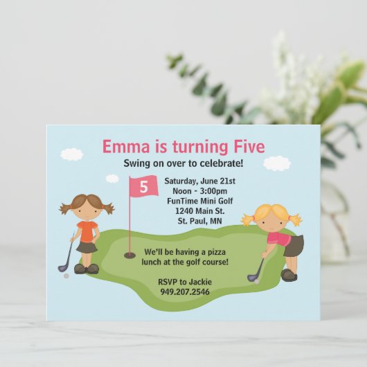 Invitation du Miniature Golf Party (Debout devant)