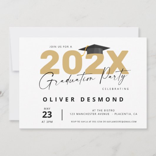 Invitation du minimaliste moderne Gold Gradualist  (Devant)