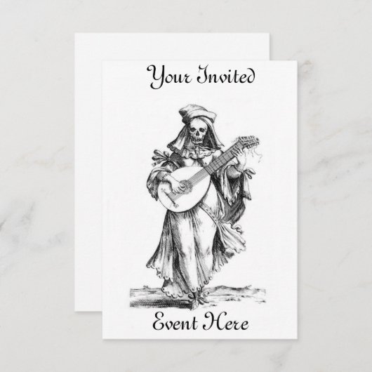 Invitation du Minstrel de Skeleton (Devant / Derrière)