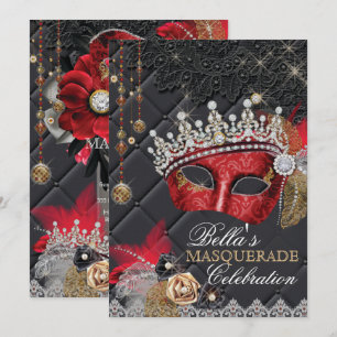 Invitation du Mis Quince Anos Masquerade Party