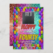 invitation du Mixtape Throwback des années 80 rétr (Devant / Derrière)