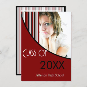 Invitation du Mod Stripes Gradupe Party