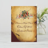 INVITATION DU MONOGRAMME DE SCEAU DE CIRE ROUGE (Debout devant)