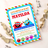 Invitation du Monster Bash Baby shower Party