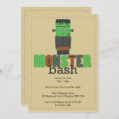 Invitation du Monster Bash Halloween Party (Devant / Derrière)