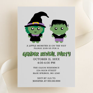 Invitation du Monster de Halloween Genre Revela Pa