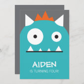 Invitation du Monstre bleu (Devant / Derrière)