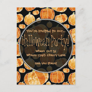 Invitation du Motif Citrouille Halloween