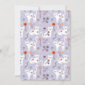 Invitation du Motif de chat d'anniversaire mignon (Dos)