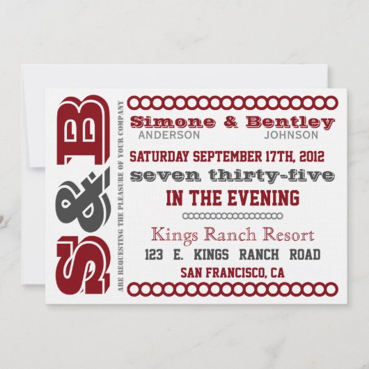 Invitation du n B de S (Devant)