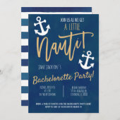 Invitation du Nautical Bachelorette Party (Devant / Derrière)