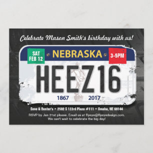 Invitation du Nebraska pour le 16e anniversaire du