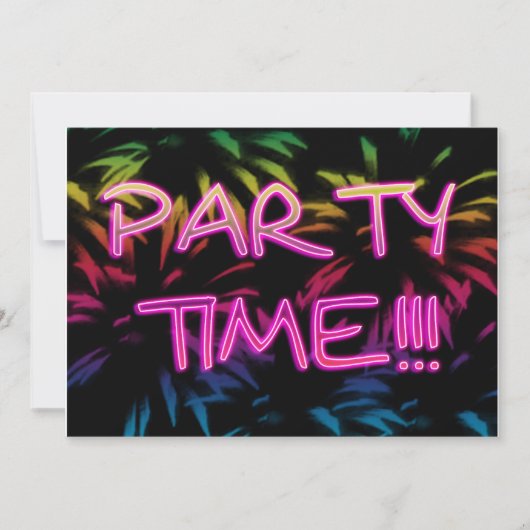 Invitation du Neon Fireworks Party (Devant)