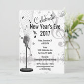 Invitation du New Year's Eve musical Black White P (Debout devant)