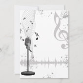 Invitation du New Year's Eve musical Black White P (Dos)