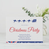 Invitation du Noël australien père Noël traîneau (Debout devant)