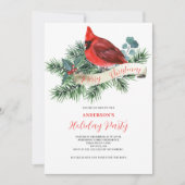 Invitation du Noël cardinal rouge (Devant)