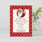 Invitation du Noël du Père Noël noir (Debout devant)