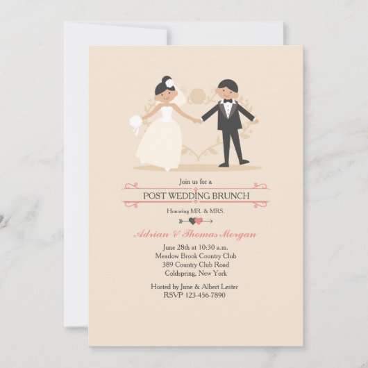 Invitation du nouveau Mariage de poste M. & Mme Br (Devant)