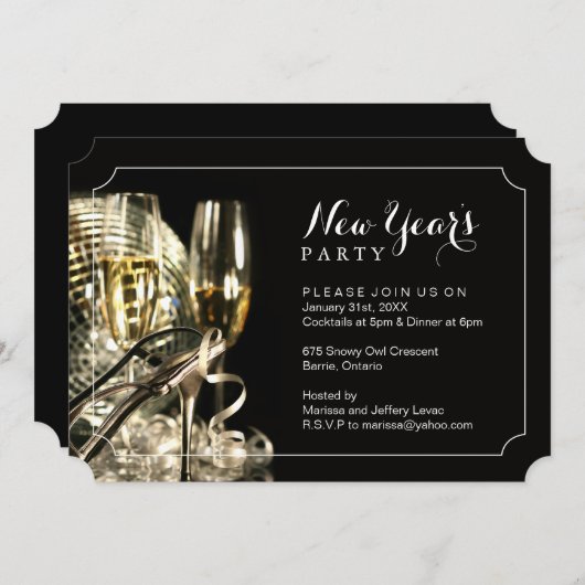   Invitation du Nouvel An (Devant / Derrière)