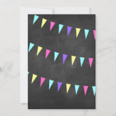Invitation du Nouvel An 2018 de Chalkboard Bunting (Dos)