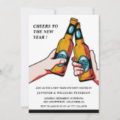 Invitation du Nouvel An à la bière joyeuse (Devant)