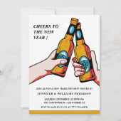 Invitation du Nouvel An à la bière joyeuse (Devant)
