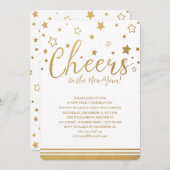 Invitation du Nouvel An à la Soirée (Devant / Derrière)