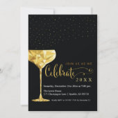 Invitation du Nouvel An Champagne (Devant)