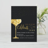 Invitation du Nouvel An Champagne (Debout devant)