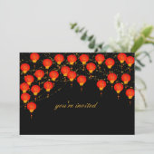 Invitation du Nouvel An chinois Lantern Sky (Debout devant)