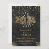 Invitation du Nouvel An de l'or noir (Devant)