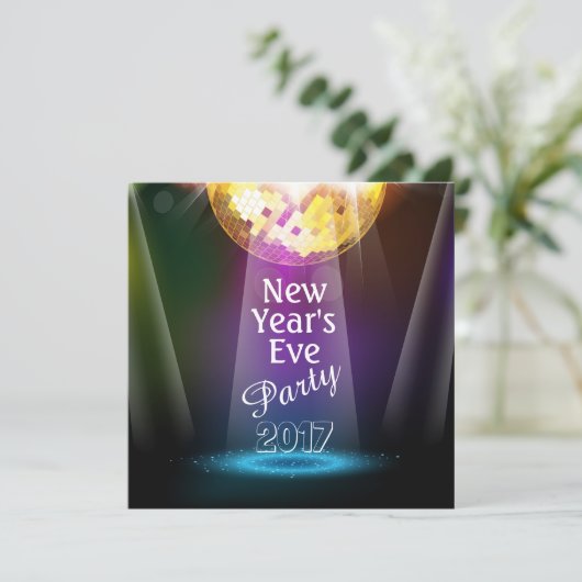Invitation du Nouvel An du Bal Disco (Debout devant)