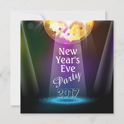 Invitation du Nouvel An du Bal Disco (Devant)