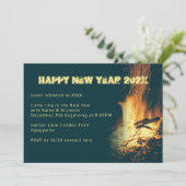 Invitation du Nouvel An du Feu de Bonfire (Debout devant)