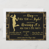 Invitation du Nouvel An du Roaring 20's (Devant)