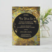 Invitation du Nouvel An Gold Leaf (Debout devant)