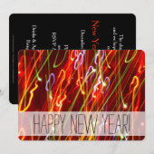 Invitation du Nouvel An pour les fêtes de fin d'an (Devant / Derrière)