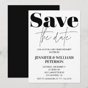 Invitation du Nouvel An, sauvegardez la date