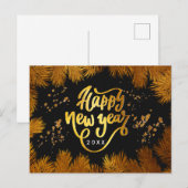 Invitation du Nouvel An Soirée de la Pine Gold Com (Devant / Derrière)