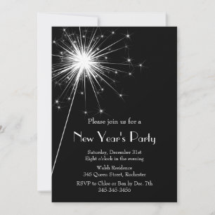 Invitation du Nouvel An Sparkler